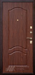 Коричневая железная дверь порошковым напылением №14 с отделкой МДФ ПВХ - фото №2